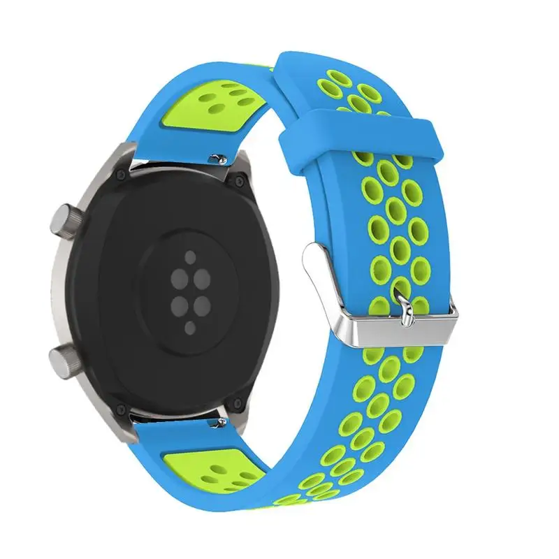 Силиконовый ремешок для huawei Watch GT унисекс Двухцветный силиконовый с круглым