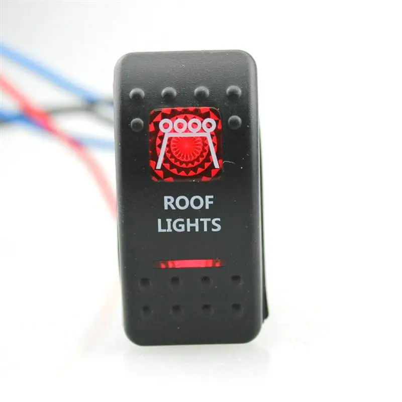 12-24V Rocker Switch On Off Red Light for Car Van Boat (Roof Lights) | Автомобили и мотоциклы