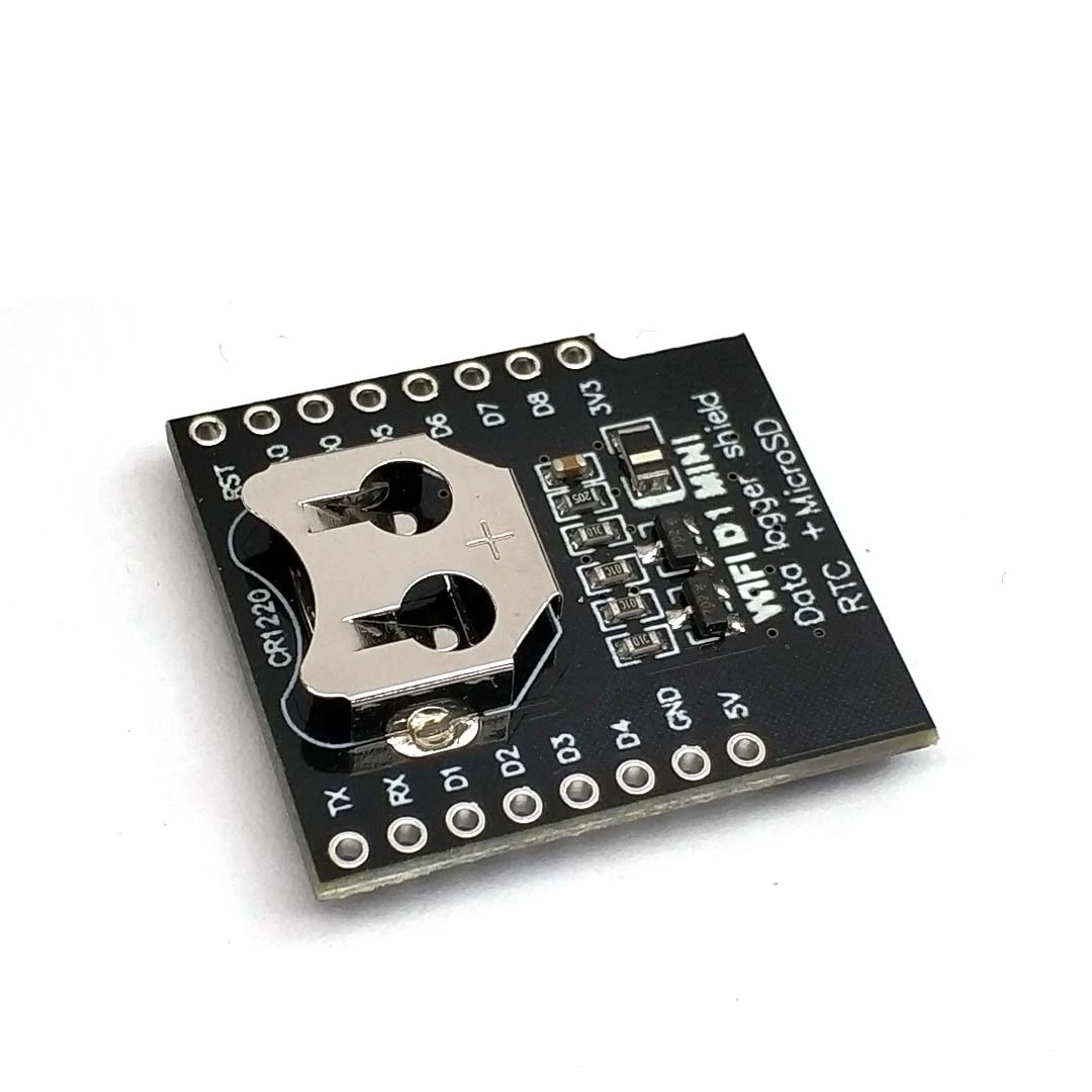 Щит регистратора данных в реальном времени для Micro SD WeMos WIFI D1 Mini Board + RTC DS1307 Clock Arduino