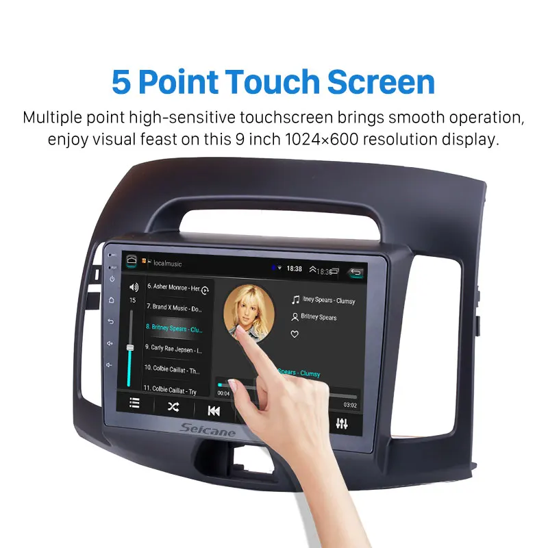 Seicane Android 8 1 навигационная система Bluetooth для Hyundai Elantra 2007 2008 2009 2010 2011 9 дюймов с