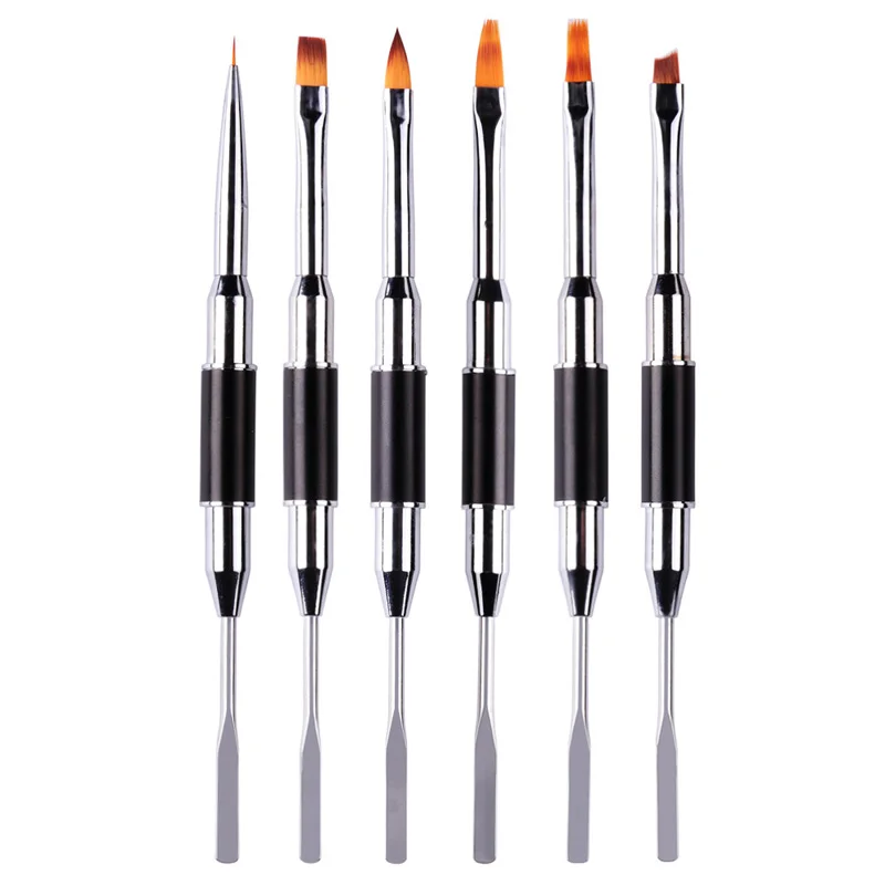 Rakado 1PC Dual Ended Nail Art Acrylic UV GEL Extension Builder Flower Painting Brush Pen Gel Spatula Stick Manicure Tool New | Красота и