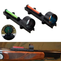 red green fiber tactical 1x28 green dot crib rail fiber sight scope reflex holographic sight fit rib rail hunting shooting caza