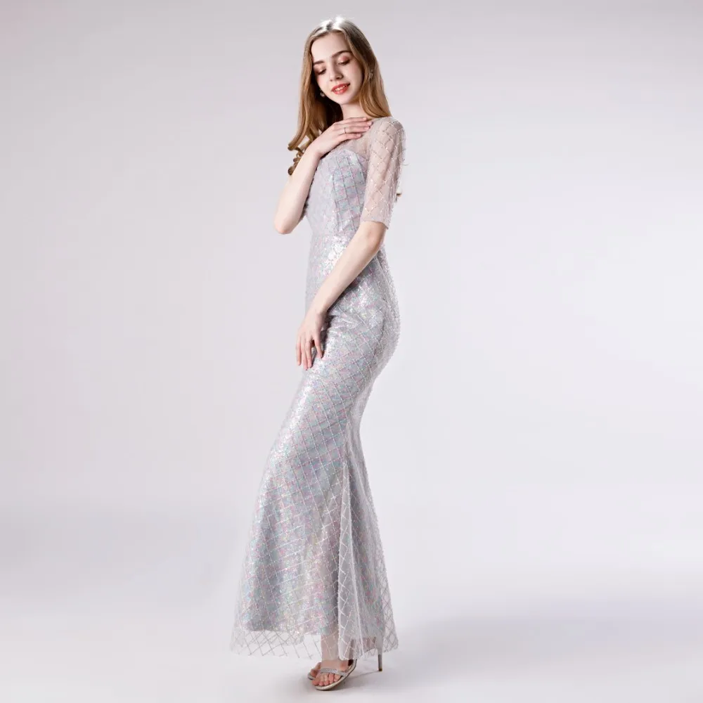 Vivian's Bridal/платье для выпускного вечера из тюля с пайетками и бусинами в сеточку
