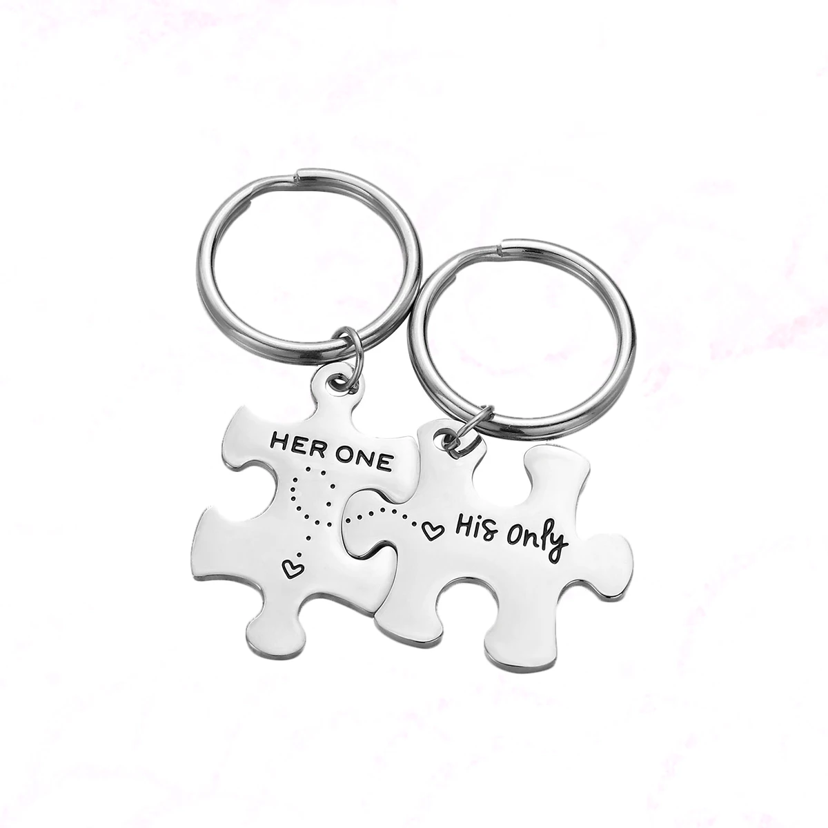 1 пара практичный Стальной Цвет Модный Романтический ее один его только брелок