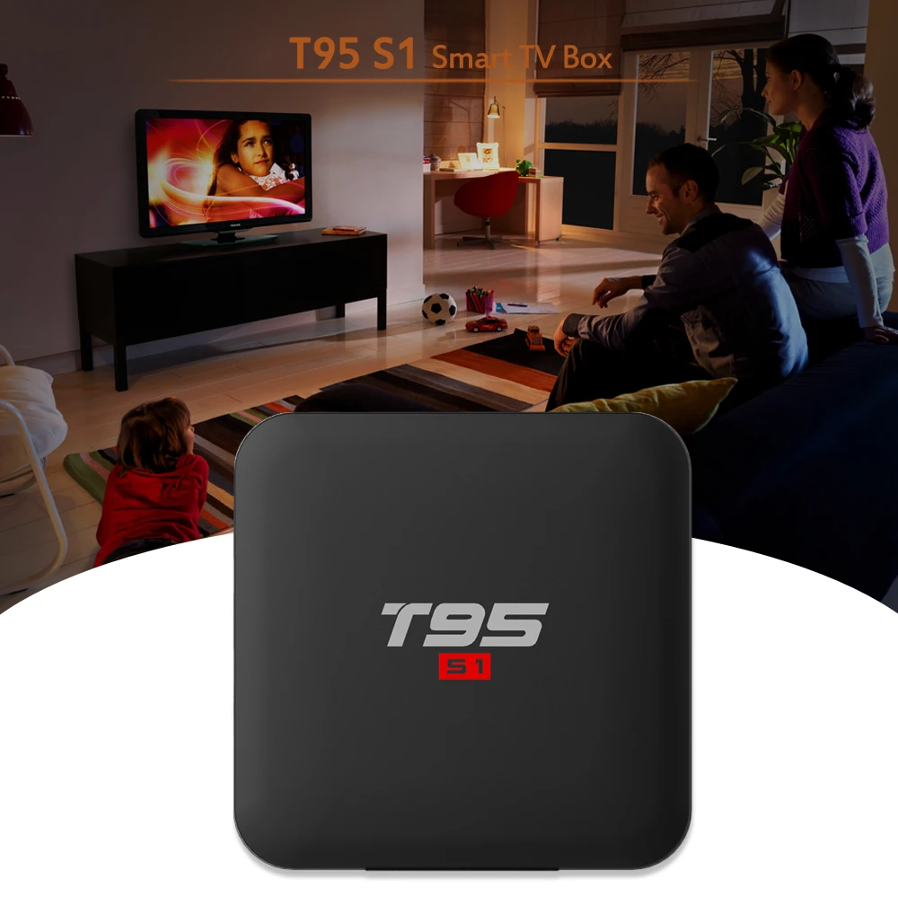 T95 S1 Smart Android 7 1 ТВ приставка Amlogic S905W ГБ 8 телеприставка четырехъядерный H.265 2 4G