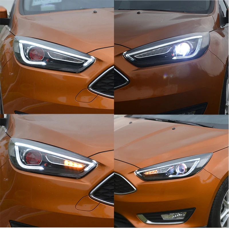 ROADOT Автомобильные фары в сборе для Ford Focus 2015-2018 автомобильный Стайлинг проектор