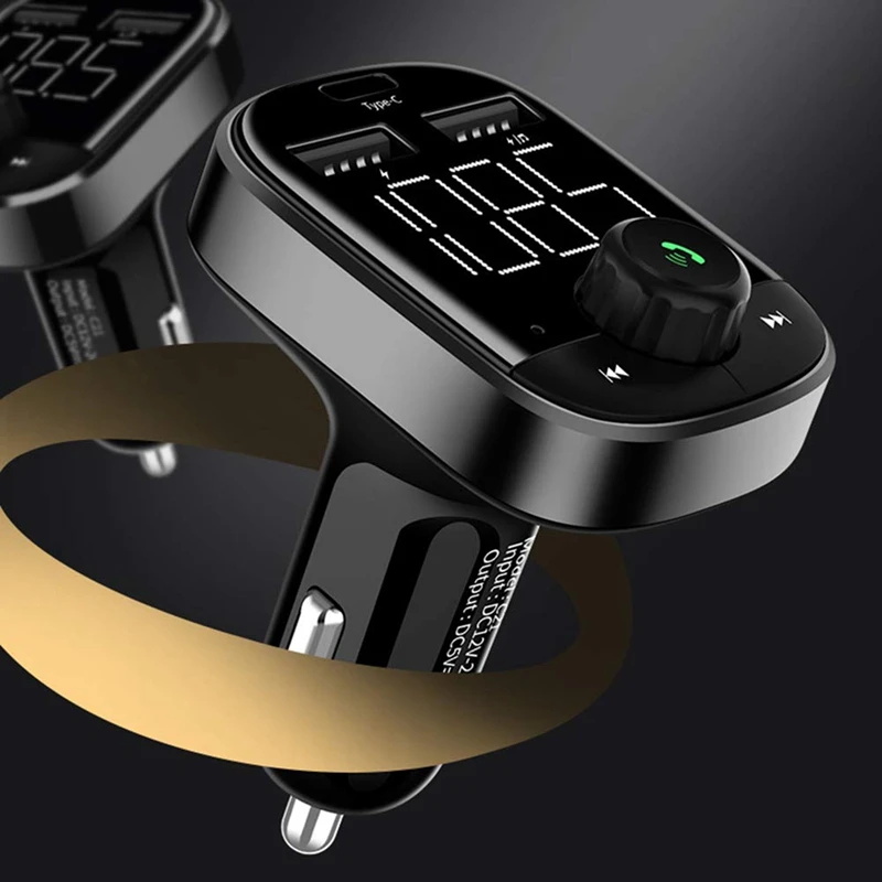 Fm Transmitter Bluetooth Handsfree Car Kit Audio Mp3 Player Type-C Quick Charge Dual Usb 3.6A Charger 4.2 | Автомобили и