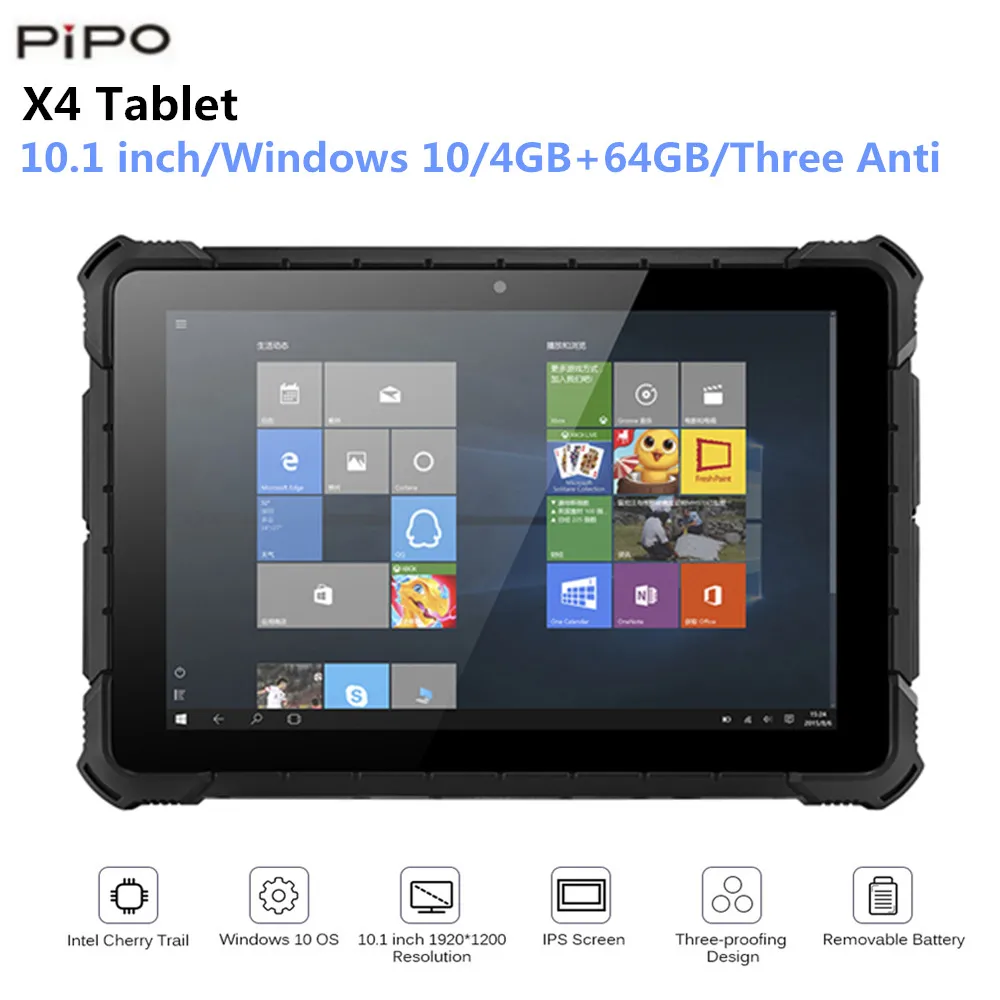 Pipo X4 3 proof Win 10 планшетный ПК intel Z8350 четырехъядерный 1 дюймов 1920*1200 ips 4 Гб 64 WiFi USB 0 HDMI