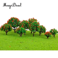 10pcslot red flower trees model train railroad railway street architecture scenery landscape ho n z scale toys for children