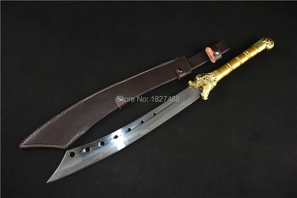 Китайский KungFu Dragon Dao меч ушу Broadsword сильный клинок из марганцевой стали Острый