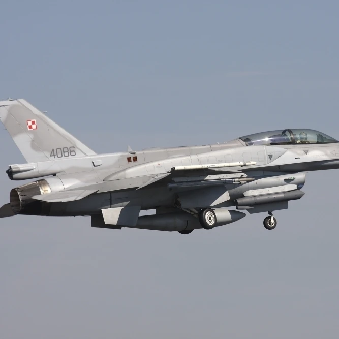Польский F 16D блок 52 в полете над Германией плакат печать (34x22)|Таблички и знаки| |