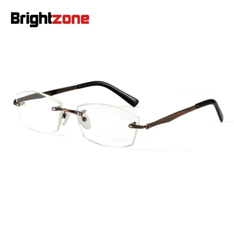 

Brightzone безрамные мужские очки для чтения анти-Синие лучи прозрачные линзы из смолы титановый сплав очки против усталости + 1,00 до + 4,00