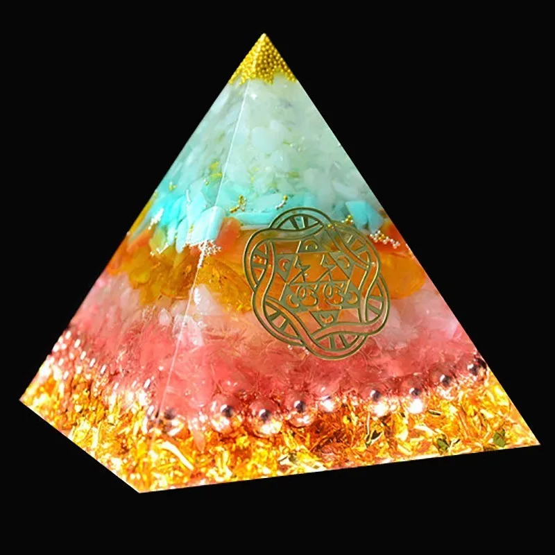AURAREIKI Orgonite рейки Пирамида натуральный кристалл чакра Целебный Камень который