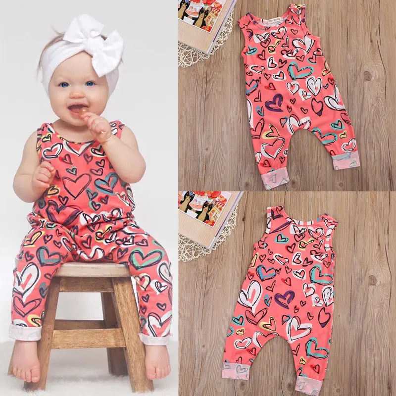 Новый летний детский комбинезон Pudcoco для маленьких девочек Цветочный без рукавов