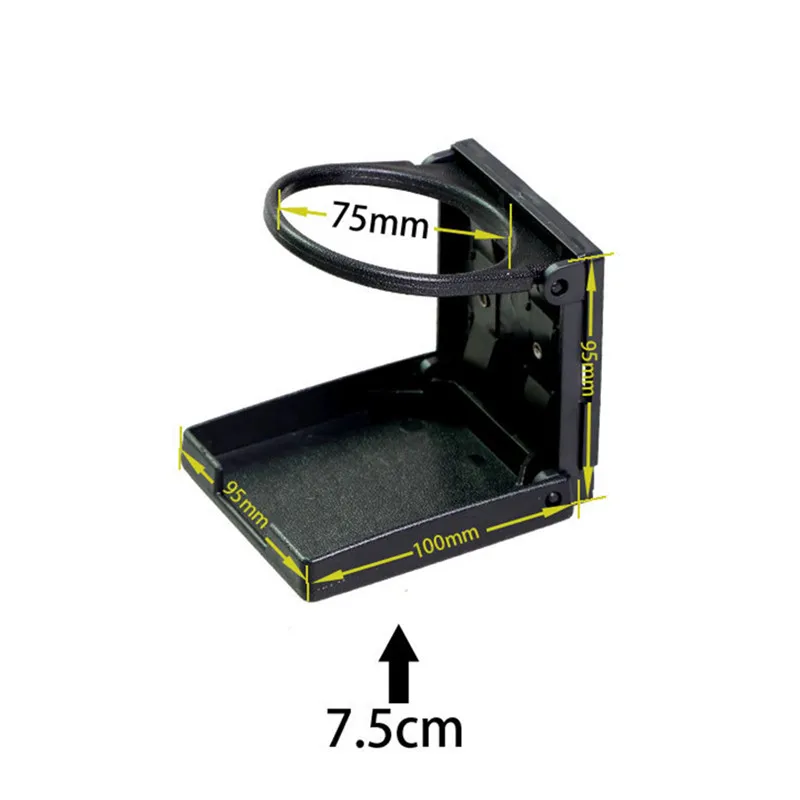 

Universal High-Quality Foldable Auto Car Truck Stand Holder Folding Drink Bottle Cup Holder (Black)