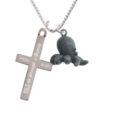 Смола Осьминог-прочность и достоинство-крест ожерелье | Украшения аксессуары