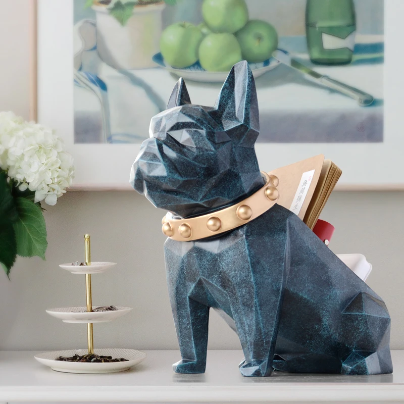 storage box for home decor organizer box office mobile phone tools control resin dog statue figurine for tabletop desktop holder free global shipping