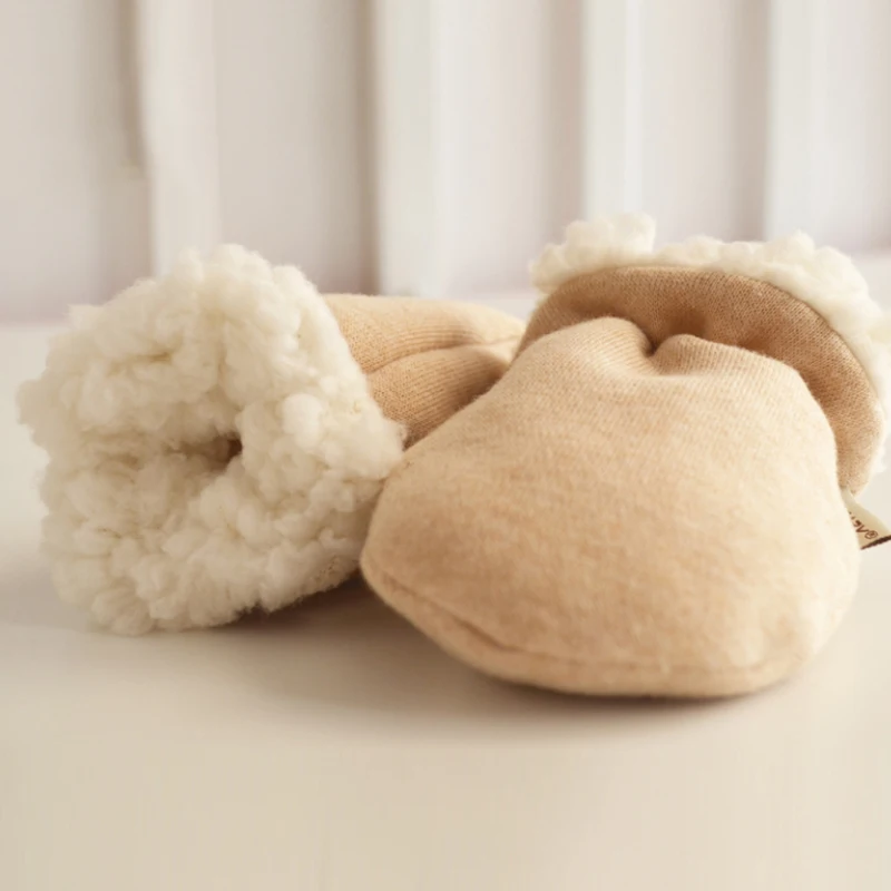 

Gloves Outdoor 1Pair Anti-scratch Keep warm Autumn And Winter Babe Lamb Cashmere Organic Cotton Child Thicken