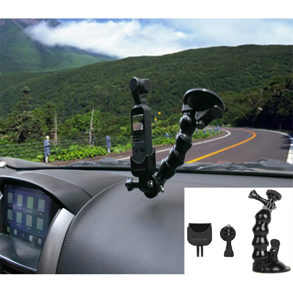 

Suction Cup Car Glass Sucker Mount Holder Camera Adapter Driving Recorder Ball Head Tripods for DJI OSMO Pocket Handheld Gimbal