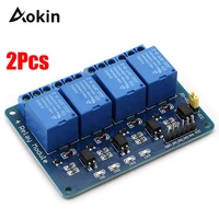 2 pcs 4 channel relay module solid state relay module board trigger low level 5v dc for arduino raspberry pi dsp avr pic arm