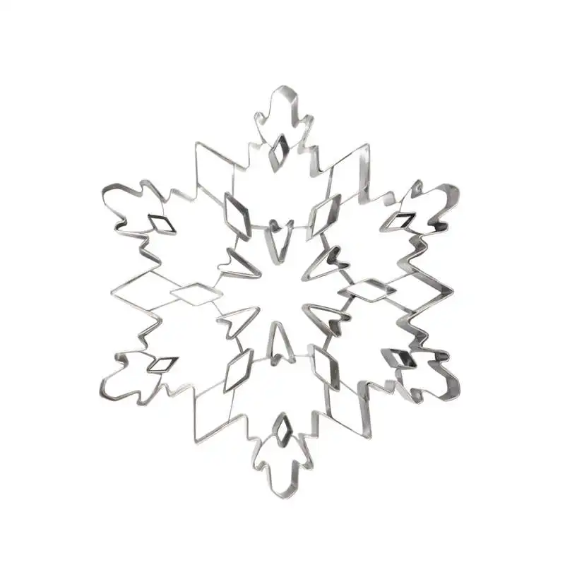 Большой в форме снежинки для печенья резак формы 3D Rvs Кондитерские печенье фондан