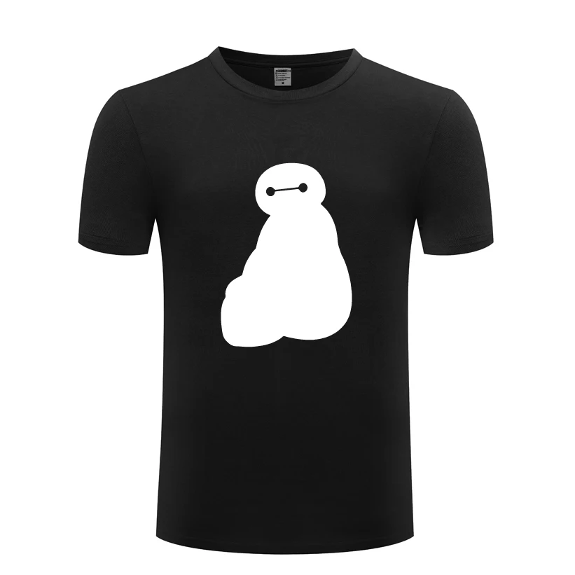 Baymax Большой Герой 6 мультфильм для мужчин футболка 2018 новый короткий рукав O