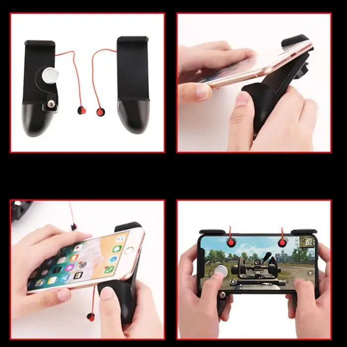 1 пара мобильный игровой контроллер Shoot Aim Trigger Fire Buttons черный для телефона 6 8 см/2 59 3