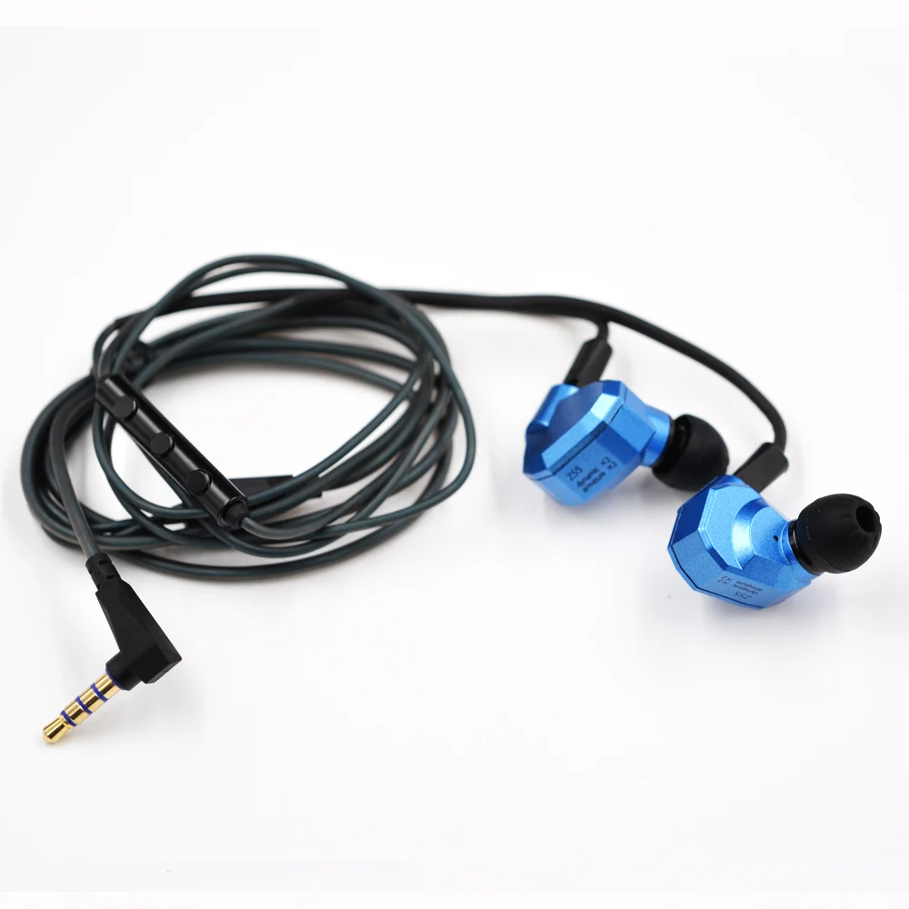Оригинальные KZ ZS5 HIFI наушники 2DD + 2BA Гибридный в ухо монитор DJ супер вкладыши с