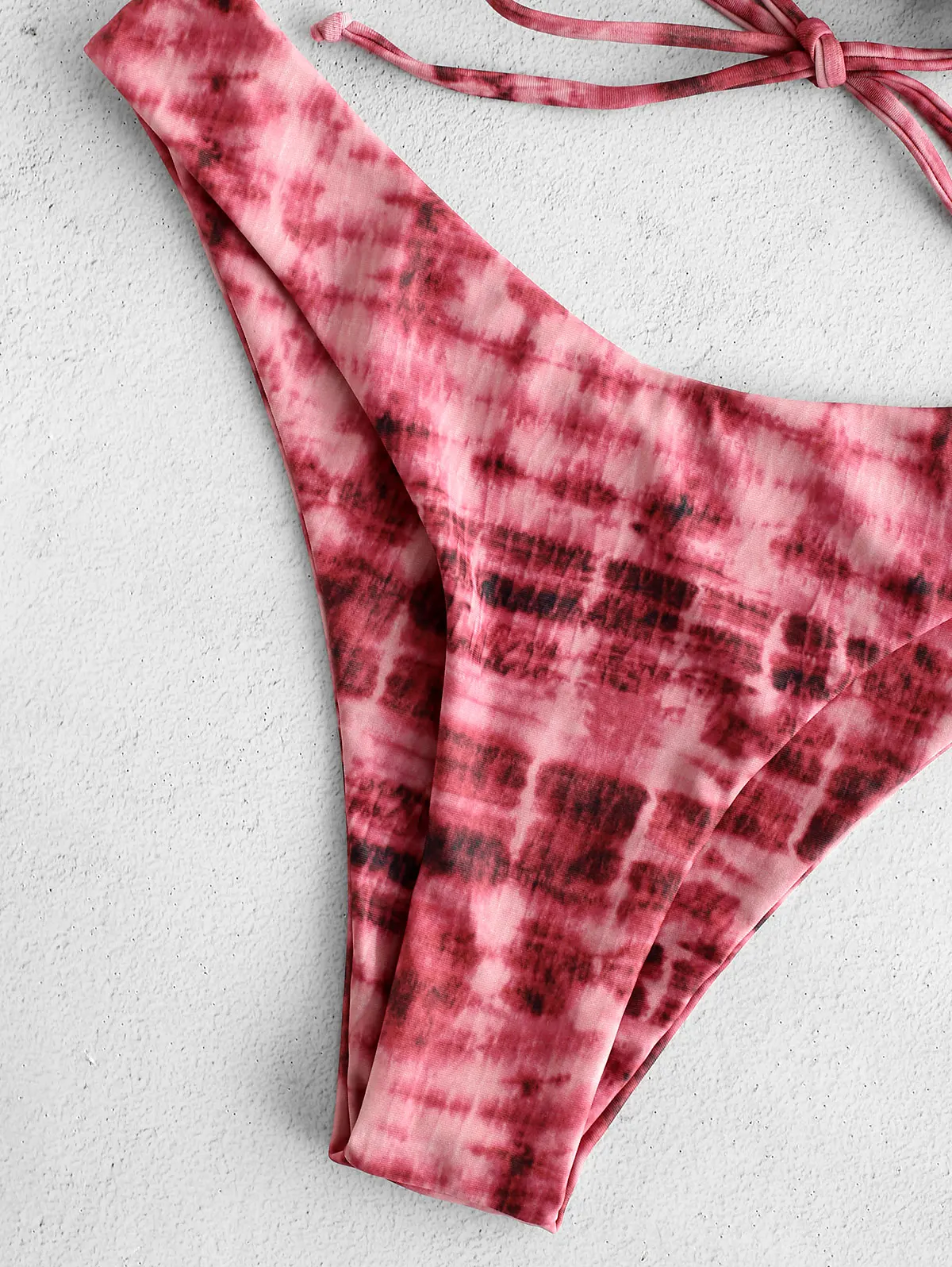 Женский комплект бикини ZAFUL Tie Dye спортивный костюм с высокой талией