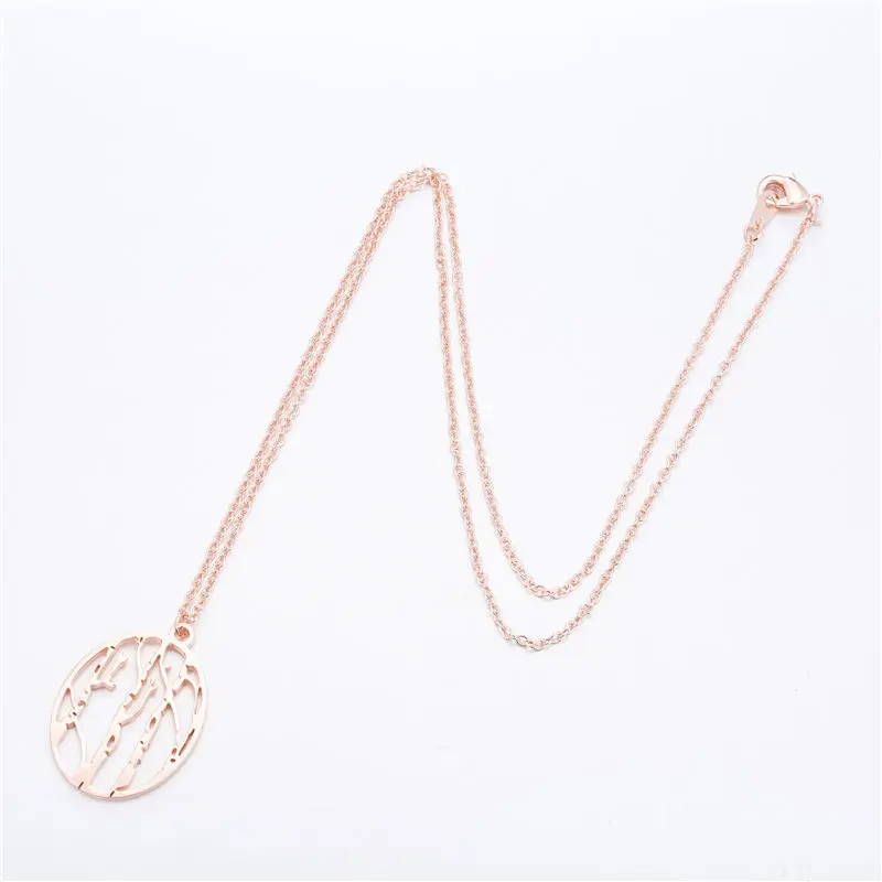 Fashion Tree of Life Round Pendant Necklace Gold Silver Color Hollow Bijoux Collier Elegant Women Jewelry Gifts | Украшения и