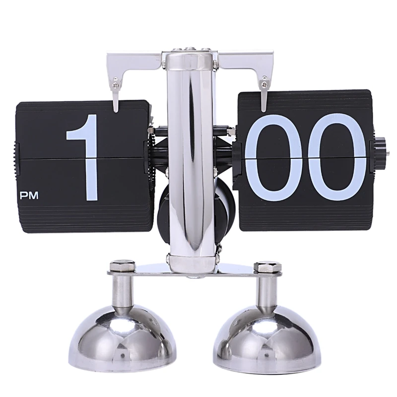 Vintage Retro Flip Clock Scale Modern Digital Auto Page Turning Dual Stand Clocks Home Decor Desk Table Quartz | Дом и сад