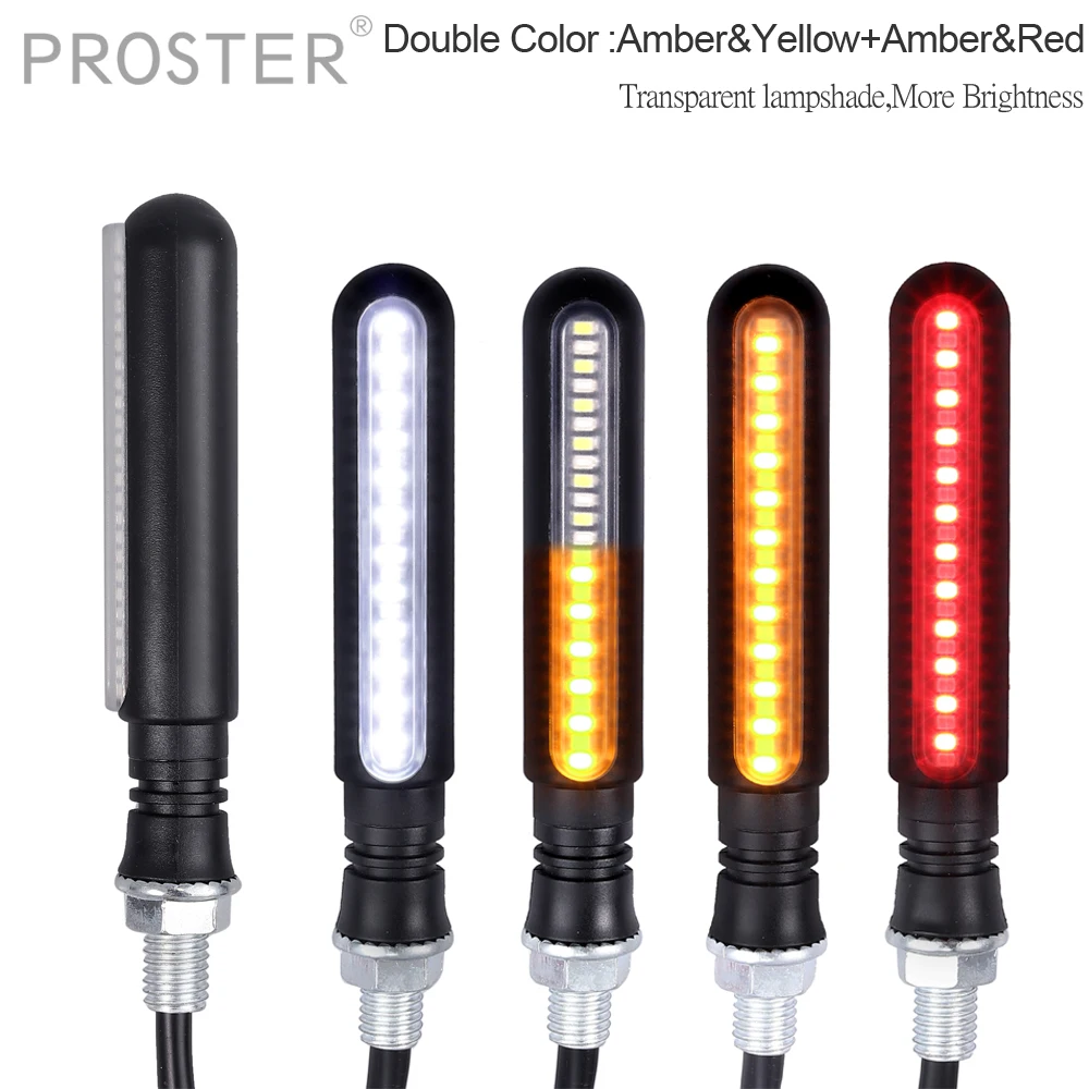 PROSTER 4 шт. Универсальный 24LED течет водонепроницаемый белый красный двойной