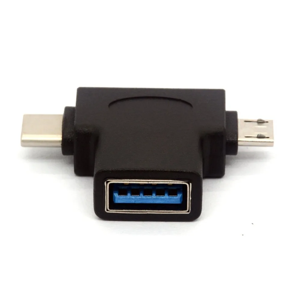 OPQ USB 3 0 мама к Micro 5 Pin папа и Тип C (USB C) разъем адаптера 2 в 1 T Форма OTG