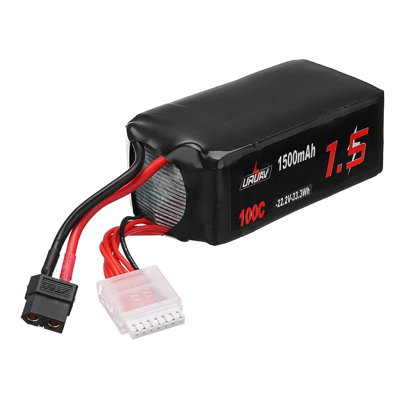 Новый 4 шт. аккумулятор URUAV 22 2 в 1500 мАч 100C 6S Lipo XT60 разъем для радиоуправляемого FPV