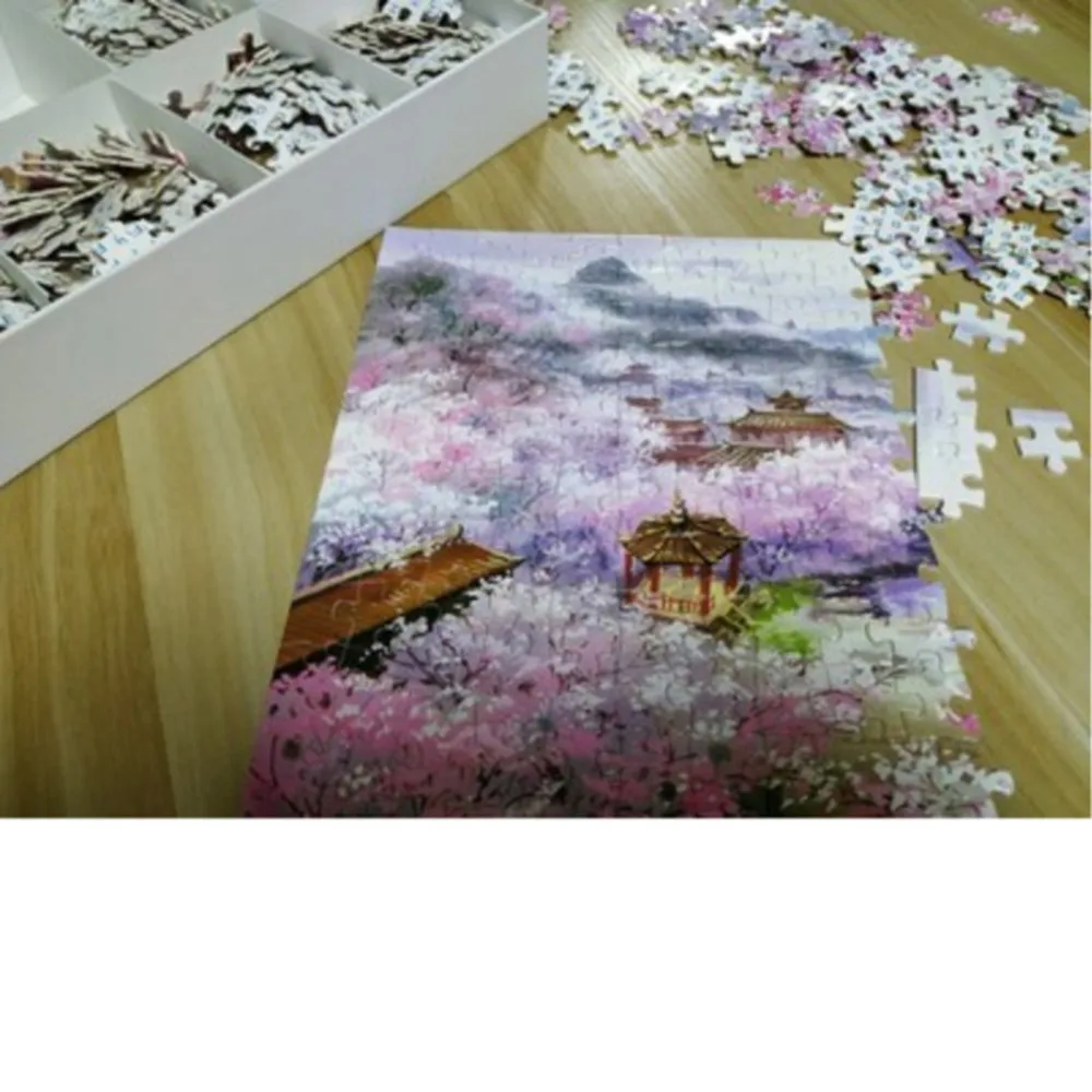 Color deer 1000 units landscape adult puzzles kinds of styles the city 3D thick paper puzzle toys new year best gift | Игрушки и хобби