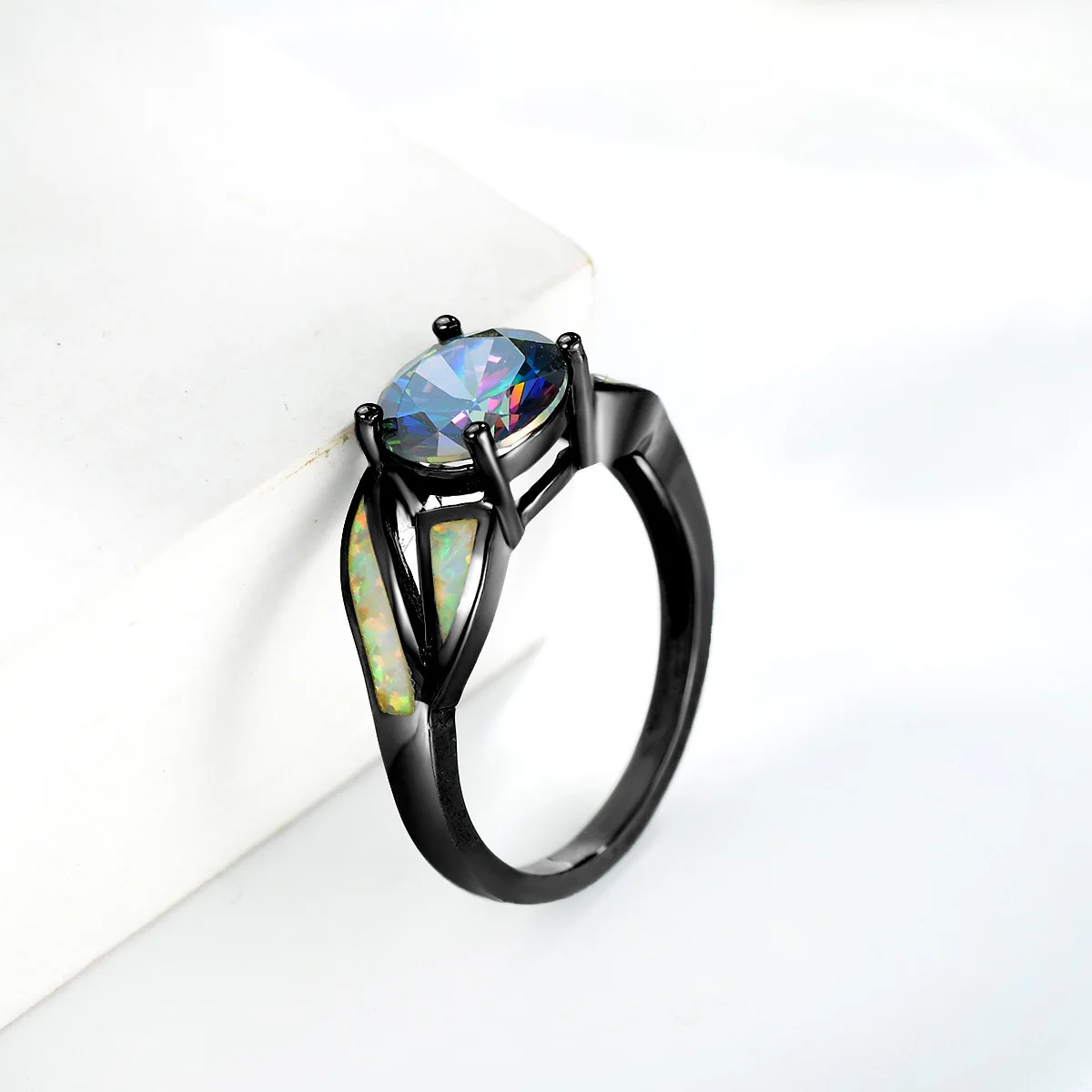 Fashion Popular Seven Colour Black Ring Woman Jewelry Product European Pin Explosive boho anillos mujer A004 jiezhi | Украшения и