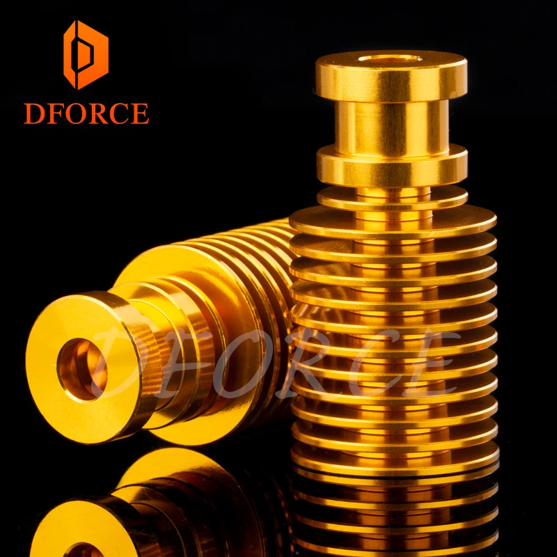 DFORCE высокое качество изготовление на заказ Золотой радиатор hotend V6 сопло J