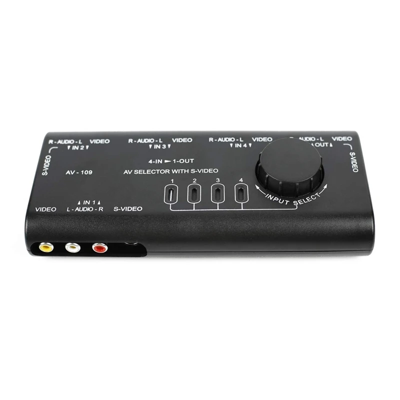 Практичный AV аудио видео переключатель сигналов 4 в 1 из способов 3 RCA коробка Spiltter