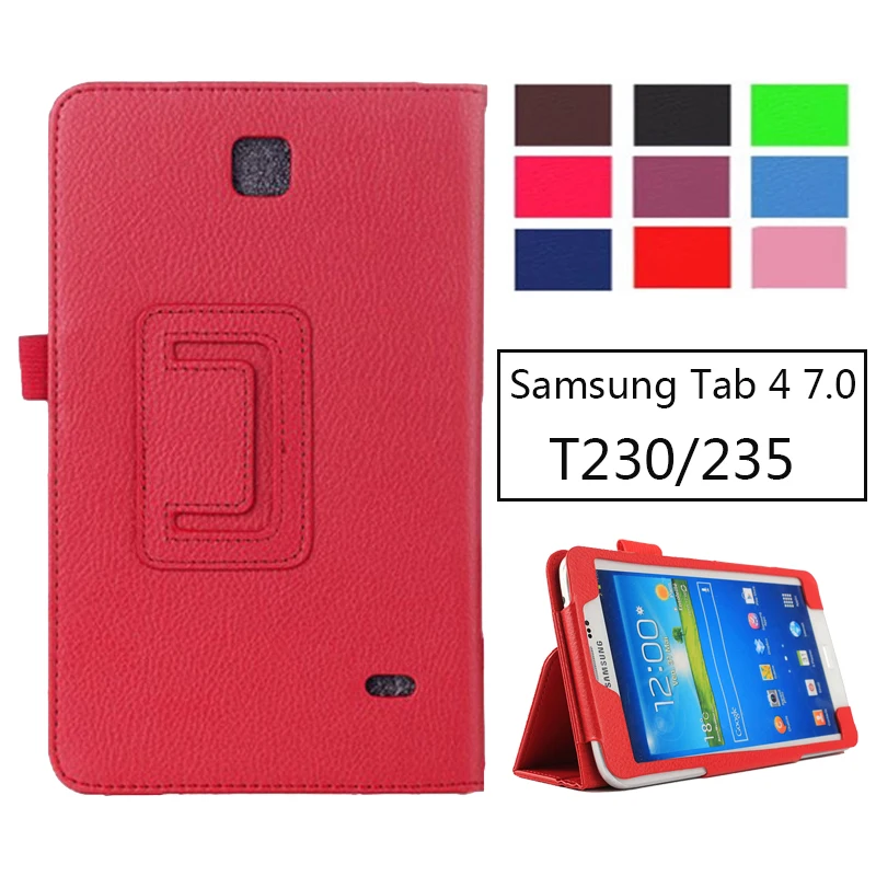 Чехол-книжка из искусственной кожи с текстурой личи для Samsung Galaxy Tab 4 7 0 T230 T231 T235 |