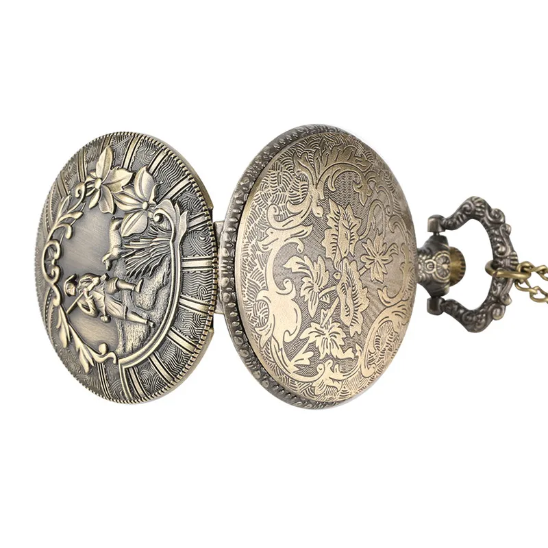 Retro Mens Pocket Watch Hunting Pattern Classic Fobs Numeric Scale with Chains Convenient Practical for Men Women | Наручные часы