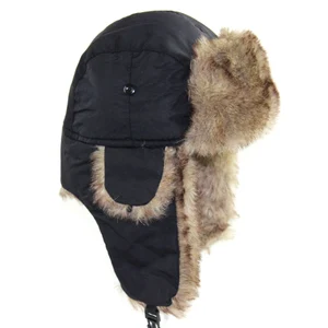 Imported Winter Hat Keep Warm Unisex Winter Trapper Aviator Trooper Earflap 2022 Russian Ski Hat Fur Faux Fur