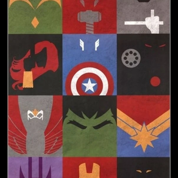 Marvel Avengers-Минималистичная сетка ламинированная и обрамленная печать плакатов