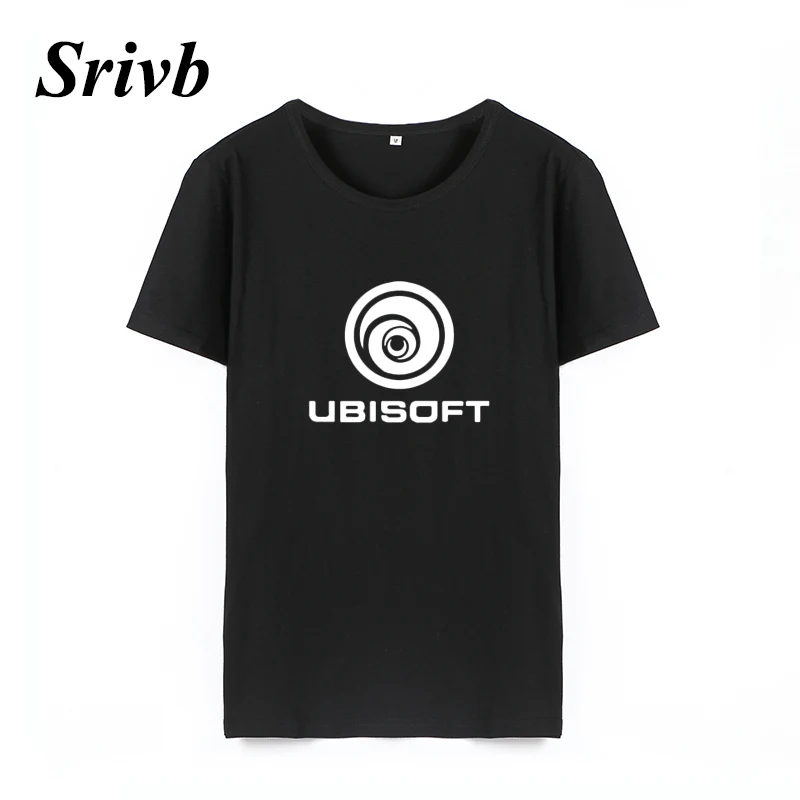 Женская футболка с коротким рукавом Srivb Ubisoft черная/белая забавная | одежда