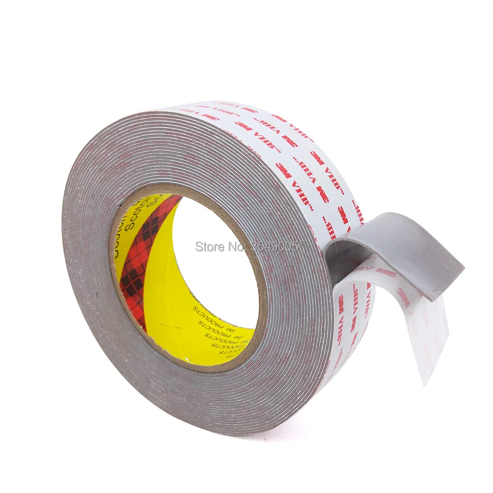 

10 мм в ширину 1 рулон 3 м RP45 высокая производительность для использования в помещении на открытом воздухе серая 3м VHB лента Водонепроницаемая акриловая пена двухсторонняя лента