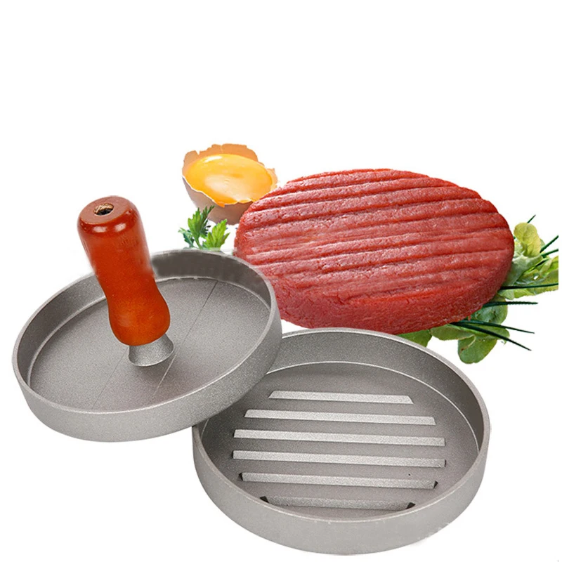 

Non Stick Stainless Steel Single Hamburger Presse Patties Pizza Burger Mold Maker Kitchen Meat & Poultry Cooking Tools Gadgets