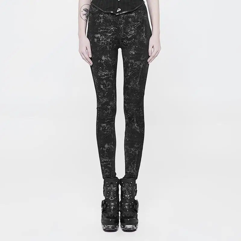 Женские панковские леггинсы Grunge Goth WK-326DDF | Женская одежда