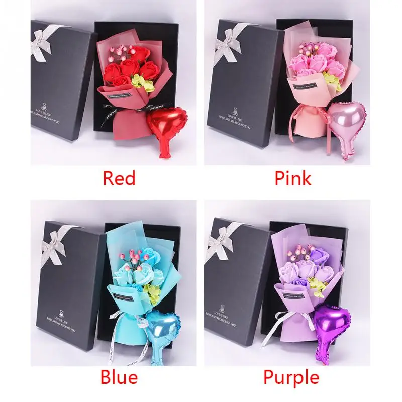 Искусственный цветок Романтический подарок ко Дню Святого Валентина коробка