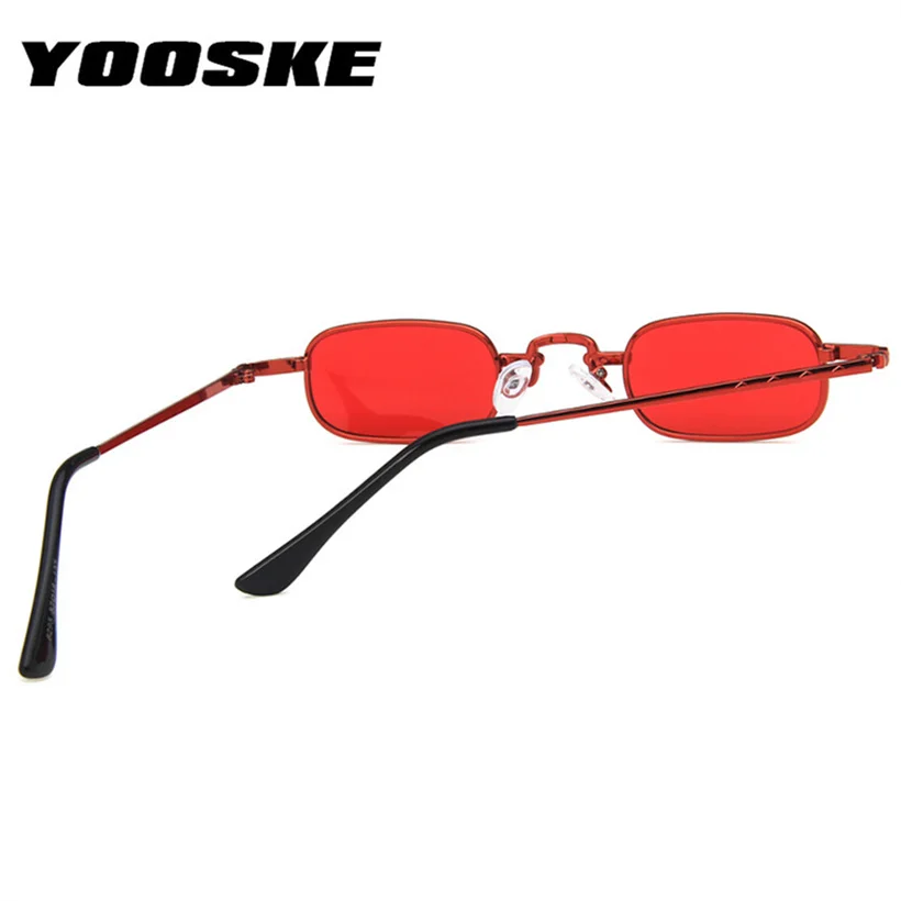 

YOOSKE Steampunk Sunglasses Women Vintage Small Rectangle Men Sun Glasses Fashion Red Glasses Brand Designer Punk Goggles UV400