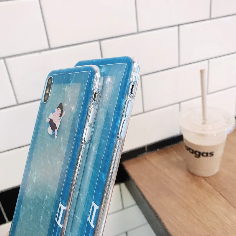 Чехол для телефона с бриллиантовым узором IPhone XS Max XR милый летний бассейн пар