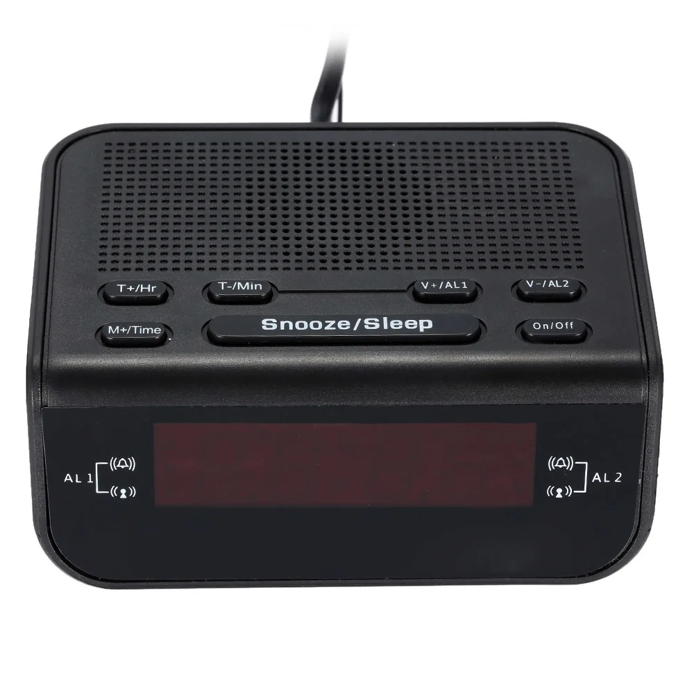 Цифровой светодиодный Будильник fm-радио с двойным будильником функция повтора